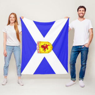 Scotland, Rampant lion, Ancient flag of Scotland Fleece Blanket