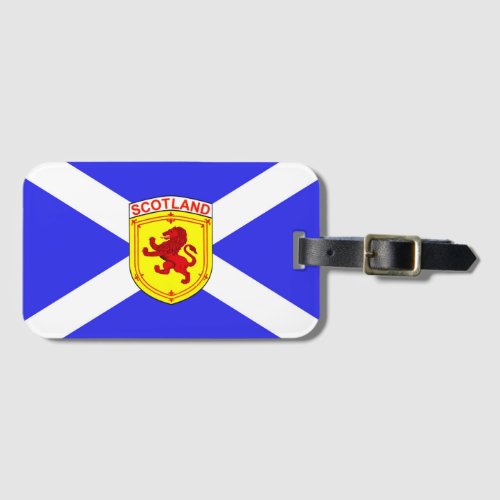 Scotland  Rampant lion  Ancient flag of Scotland Luggage Tag