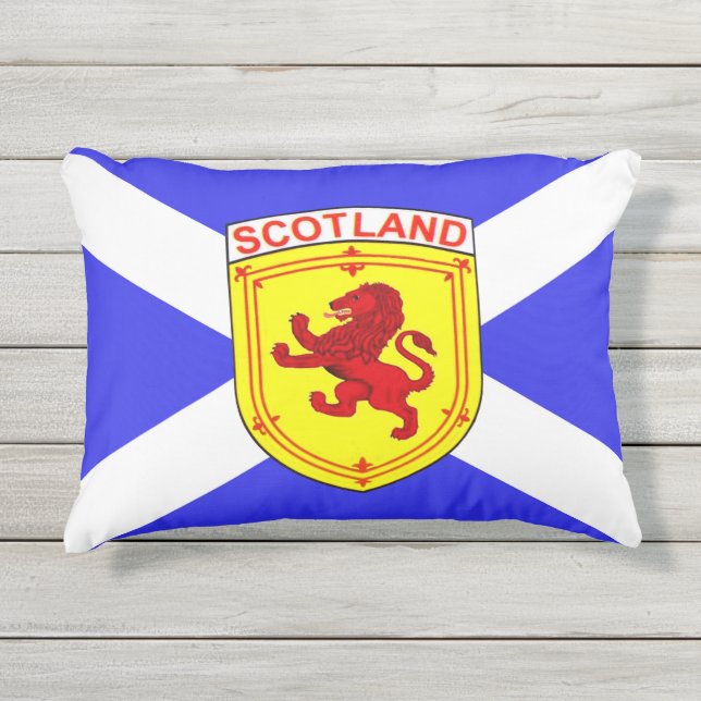 Scotland,  Rampant lion,  Ancient flag of Scotland Outdoor Pillow (Front)