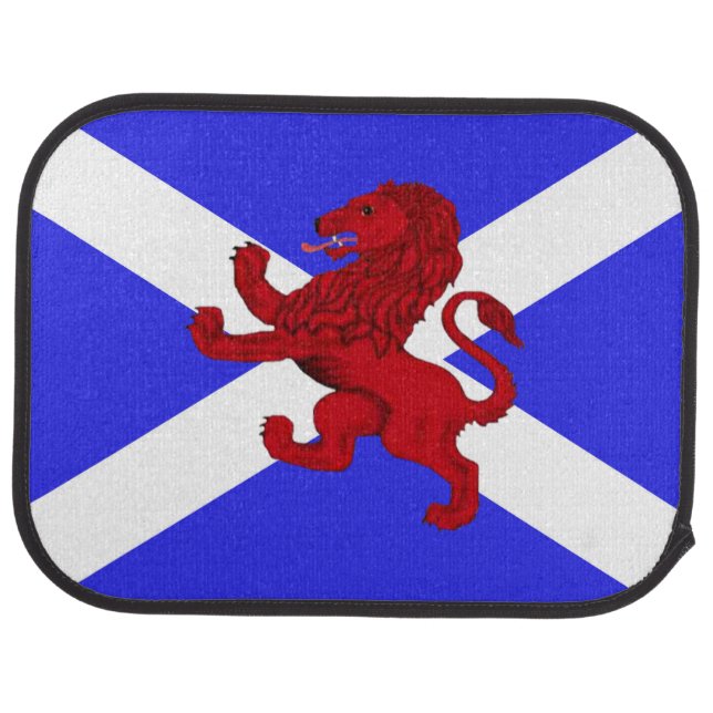 Scotland Rampant lion,  Andrew's flag, emblem Car Floor Mat (Rear)