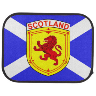 Scotland Rampant lion, Andrew's flag, emblem Car Floor Mat