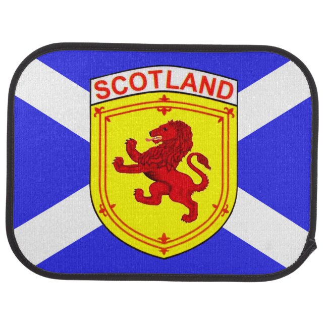 Scotland Rampant lion,  Andrew's flag, emblem Car Floor Mat (Rear)