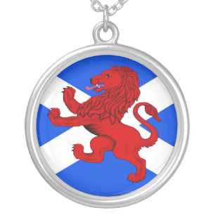 Scotland, Rampant lion flag Silver Plated Necklace