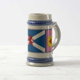 Scotland, Rampant lion, flag, St. Andrew's flag Beer Stein
