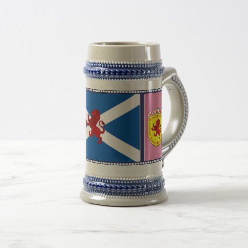 Scotland Rampant lion flag St Andrews flag Beer Stein