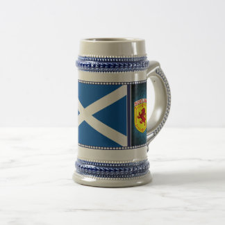 Scotland, Rampant lion, flag, St. Andrew's flag Beer Stein