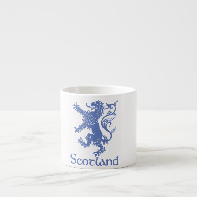 Scotland Rampant Lion Mug, Scottish Heritage Espresso Cup (Front)