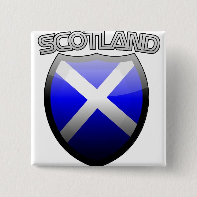 Scotland Retro Glass Button (Front)