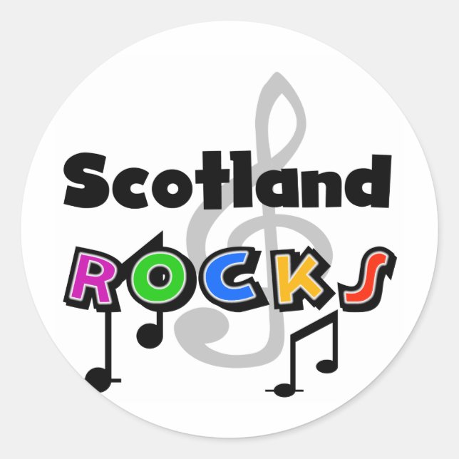 Scotland Rocks Classic Round Sticker (Front)