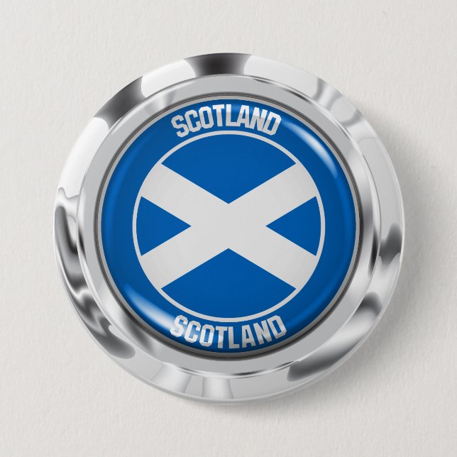 Scotland Round Emblem Button (Front)