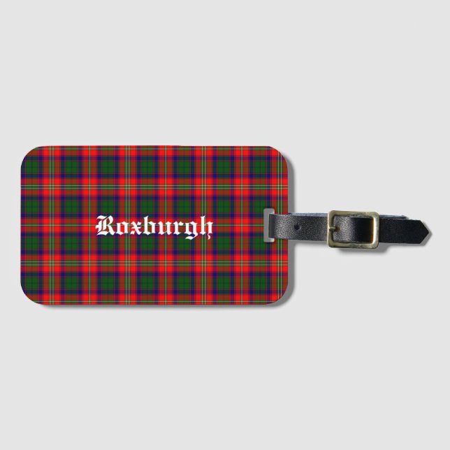 Scotland Roxburgh District Tartan Personalized Luggage Tag (Front Horizontal)