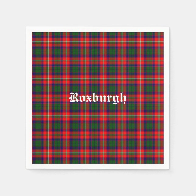 Scotland Roxburgh District Tartan Personalized Napkins (Front)