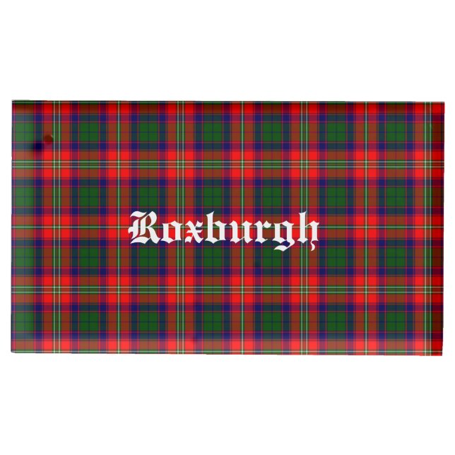 Scotland Roxburgh District Tartan Personalized Place Card Holder (Front)