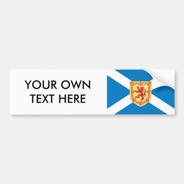 Scotland Royal Arms Flag Pattern Bumper Sticker (Front)