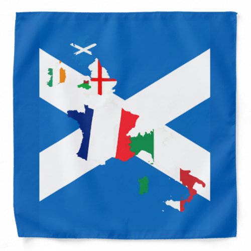 Scotland Rugby Fan St Andrews Cross Flag Design Bandana