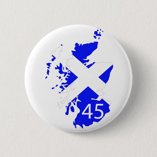 Scotland Saltire Map Button (Front)
