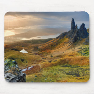 Scotland Scenic Rolling Hills Landscape Mouse Pad