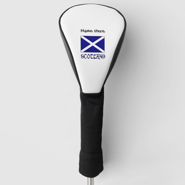 Scotland Scot St. Andrew's Cross Flag Personalized Golf Head Cover (Front)