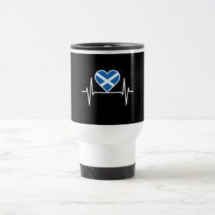 Scotland - Scotland Flag Heartbeat Travel Mug