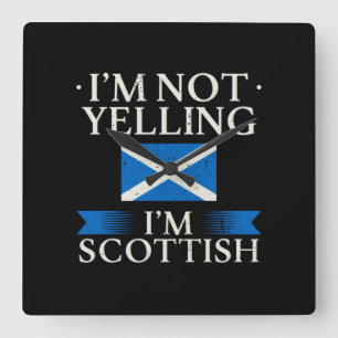 Scotland Scotland Flag Square Wall Clock