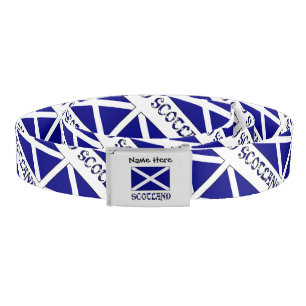 Scotland Scottish Flag Black Personalization  Belt