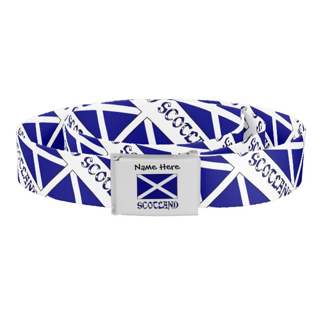 Scotland Scottish Flag Black Personalization  Belt (Coil)