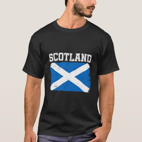Scotland Scottish Flag _ Distressed _ T_Shirt