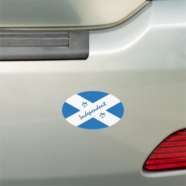 Scotland & Scottish Flag, Heart Independent /car Car Magnet (In Situ)