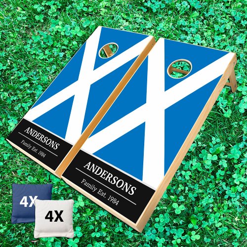 Scotland  Scottish Flag personalized  Family fun Cornhole Set