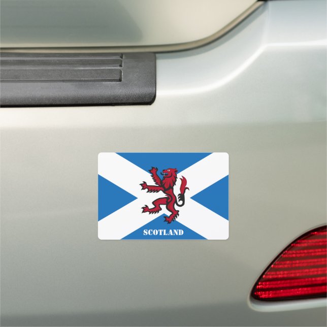 Scotland & Scottish Flag, Rampant /car Travel Car Magnet (In Situ)