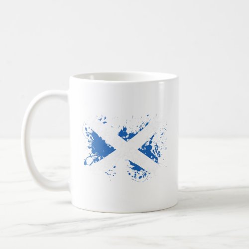 Scotland Scottish Flag Retro Paint Splash  Coffee Mug