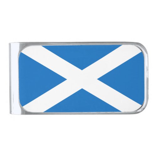 Scotland Scottish Flag St Andrews Cross Silver Finish Money Clip