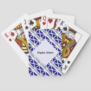 Scotland Scottish Flag Tiled Black Personalization Poker Cards