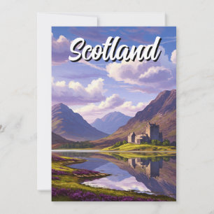 Scotland Scottish Highlands Castle Travel Holiday Card