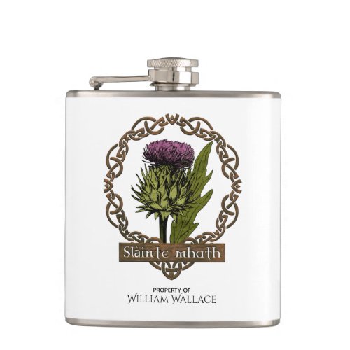 Scotland Scottish Thistle and Scots Gaelic Toast Flask