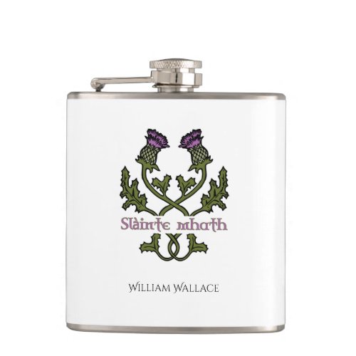 Scotland Scottish Thistle and Scots Gaelic Toast Flask