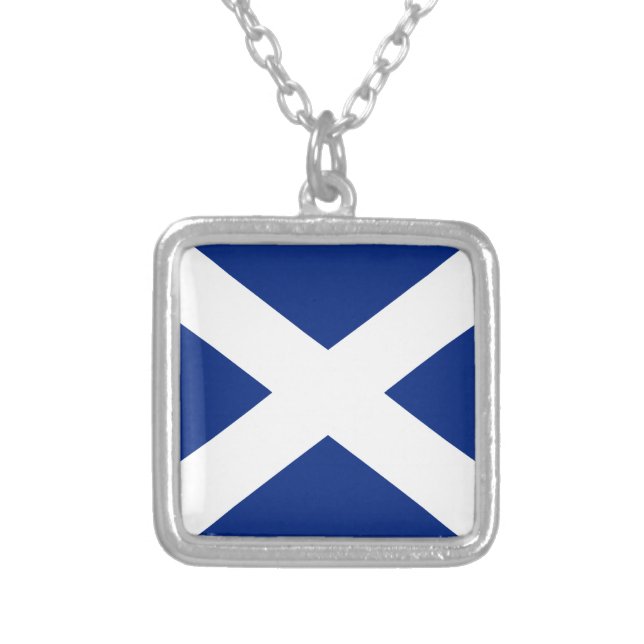 SCOTLAND SILVER PLATED NECKLACE (Front)