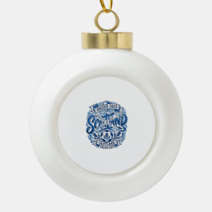 Scotland Soccer 2026 Soccer Bold Country Typograph Ceramic Ball Christmas Ornament