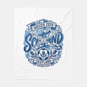 Scotland Soccer 2026 Soccer Bold Country Typograph Fleece Blanket