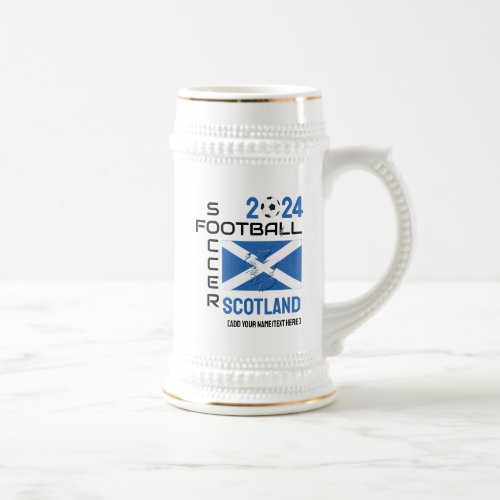 SCOTLAND Soccer Football Custom 2024 ANY YEAR  Beer Stein