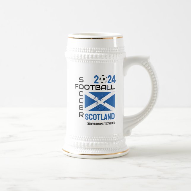 SCOTLAND Soccer Football Custom 2024 ANY YEAR  Beer Stein (Right)