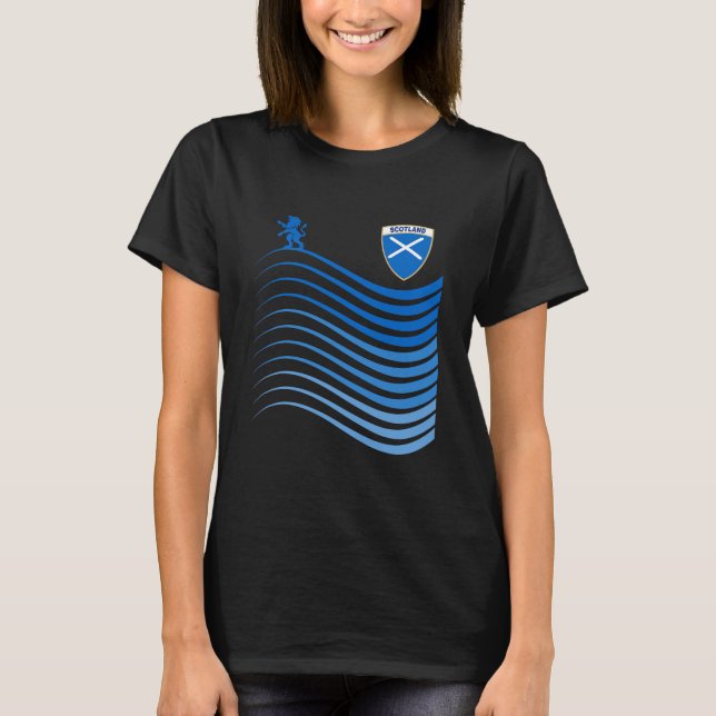 Scotland Soccer Jersey Scottish Flag T-Shirt (Front)