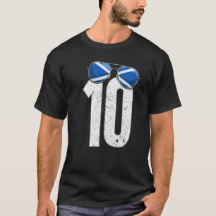 Scotland Soccer Player Number 10 Scotsman Flag T-Shirt