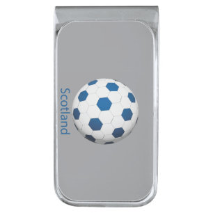 Scotland Soccer Silver Finish Money Clip