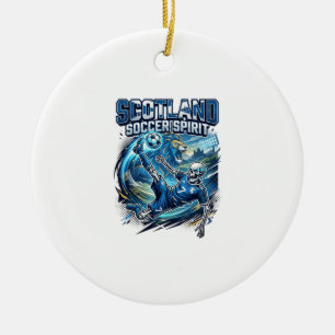 Scotland Soccer Spirit Skeleton Striker Nations Pr Ceramic Ornament