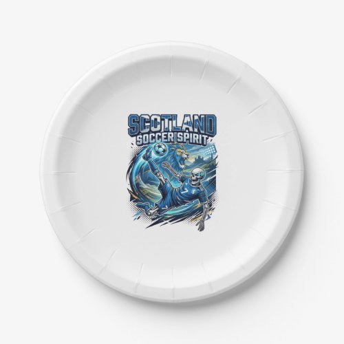 Scotland Soccer Spirit Skeleton Striker Nations Pr Paper Plates