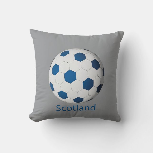Scotland Soccer Throw Pillow (Front)