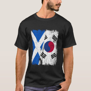 Scotland South Korea Half Flag Scottish South Kore T-Shirt