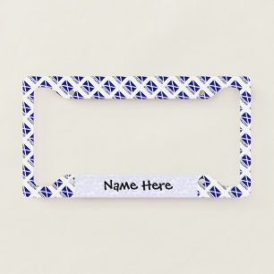 Scotland St Andrew's Cross Flag Tiled Your Name License Plate Frame