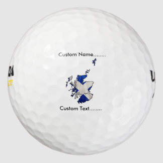 Scotland St. Andrews Flag and Map on a Golf Ball. Golf Balls